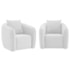 Kit 02 Poltronas Decorativas Sala de Estar Recepção Florença Bouclé Branco