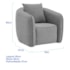 Kit 02 Poltronas Decorativas Sala de Estar Recepção Florença Bouclé Cinza