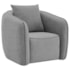 Kit 02 Poltronas Decorativas Sala de Estar Recepção Florença Bouclé Cinza