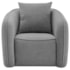 Kit 02 Poltronas Decorativas Sala de Estar Recepção Florença Bouclé Cinza