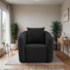 Kit 02 Poltronas Decorativas Sala de Estar Recepção Florença Bouclé Preto