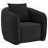 Kit 02 Poltronas Decorativas Sala de Estar Recepção Florença Bouclé Preto