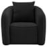 Kit 02 Poltronas Decorativas Sala de Estar Recepção Florença Bouclé Preto