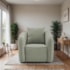 Kit 02 Poltronas Decorativas Sala de Estar Recepção Florença Bouclé Verde Oliva