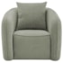 Kit 02 Poltronas Decorativas Sala de Estar Recepção Florença Bouclé Verde Oliva