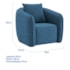 Kit 02 Poltronas Decorativas Sala de Estar Recepção Florença Linho Azul Royal