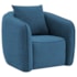 Kit 02 Poltronas Decorativas Sala de Estar Recepção Florença Linho Azul Royal