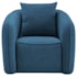 Kit 02 Poltronas Decorativas Sala de Estar Recepção Florença Linho Azul Royal