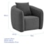 Kit 02 Poltronas Decorativas Sala de Estar Recepção Florença Linho Cinza Escuro