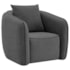 Kit 02 Poltronas Decorativas Sala de Estar Recepção Florença Linho Cinza Escuro