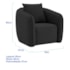 Kit 02 Poltronas Decorativas Sala de Estar Recepção Florença Linho Preto