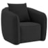 Kit 02 Poltronas Decorativas Sala de Estar Recepção Florença Linho Preto