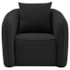 Kit 02 Poltronas Decorativas Sala de Estar Recepção Florença Linho Preto