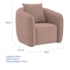 Kit 02 Poltronas Decorativas Sala de Estar Recepção Florença Linho Rosê
