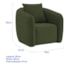 Kit 02 Poltronas Decorativas Sala de Estar Recepção Florença Linho Verde