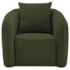 Kit 02 Poltronas Decorativas Sala de Estar Recepção Florença Linho Verde
