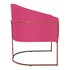 Kit 02 Poltronas Decorativas Sala de Estar Recepção Luiza Base de Ferro Bronze Suede Pink - Amarena Móveis