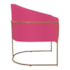 Kit 02 Poltronas Decorativas Sala de Estar Recepção Luiza Base de Ferro Dourado Suede Pink - Amarena Móveis