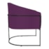 Kit 02 Poltronas Decorativas Sala de Estar Recepção Luiza Base de Ferro Preto Suede Roxo - Amarena Móveis