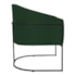 Kit 02 Poltronas Decorativas Sala de Estar Recepção Luiza Base de Ferro Preto Suede Verde - Amarena Móveis