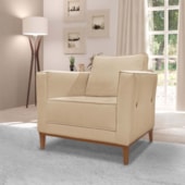 Kit 02 Poltronas Escritório Recepção Sala Dinamarca SPZ Linho Dourado
