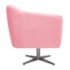 Kit 02 Poltronas Grazi Base Giratória de Metal Suede Rosa Bebê - Amarena Móveis