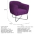 Kit 02 Poltronas Grazi Base X Preta Suede Roxo - Amarena Móveis