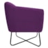 Kit 02 Poltronas Grazi Base X Preta Suede Roxo - Amarena Móveis