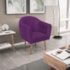 Kit 02 Poltronas Grazi Pés Palito Suede Roxo - Amarena Móveis