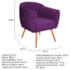 Kit 02 Poltronas Grazi Pés Palito Suede Roxo - Amarena Móveis