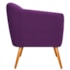 Kit 02 Poltronas Grazi Pés Palito Suede Roxo - Amarena Móveis