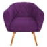 Kit 02 Poltronas Grazi Pés Palito Suede Roxo - Amarena Móveis