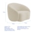 Kit 02 Poltronas Orgânica Luxo Recepção Amore Bouclé Bege