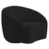 Kit 02 Poltronas Orgânica Luxo Recepção Amore Bouclé Preto