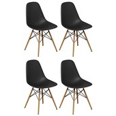 Kit 04 Cadeiras Decorativas Eiffel Charles Eames Preto - Amarena Móveis