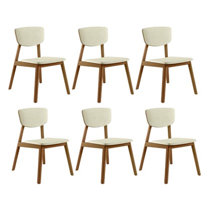 Kit 06 Cadeiras de Jantar Bruna C03 - Caramelo - Amarena Móveis
