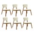 Kit 06 Cadeiras de Jantar Bruna C03 - Caramelo - Amarena Móveis