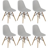 Kit 06 Cadeiras Decorativas Eiffel Charles Eames Branco - Amarena Móveis