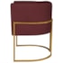 Kit 2 Poltronas Dália Luxo Moderna Estofada Design Sofisticado com Base de Ferro Dourado Suede Bordo