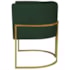 Kit 2 Poltronas Dália Luxo Moderna Estofada Design Sofisticado com Base de Ferro Dourado Suede Verde
