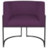 Kit 2 Poltronas Dália Luxo Moderna Estofada Design Sofisticado com Base de Ferro Preto Suede Roxo