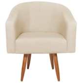 Kit 2 Poltronas Decorativa Jade Design Moderno Sala de Estar Quarto Escritório Confortável Luxo Pés Palito Bouclé Bege