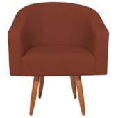 Kit 2 Poltronas Decorativa Jade Design Moderno Sala de Estar Quarto Escritório Confortável Luxo Pés Palito Bouclé Terracota
