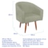 Kit 2 Poltronas Decorativa Jade Design Moderno Sala de Estar Quarto Escritório Confortável Luxo Pés Palito Bouclé Bege
