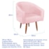 Kit 2 Poltronas Decorativa Jade Design Moderno Sala de Estar Quarto Escritório Confortável Luxo Pés Palito Suede Rosa Bebê