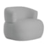 Kit 2 Poltronas Decorativa Sala de Estar Recepção Suiça Bouclé Cinza - Amarena Móveis