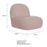 Kit 2 Poltronas Decorativas Amsterdã Bouclé Rose - Amarena Móveis