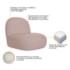 Kit 2 Poltronas Decorativas Amsterdã Bouclé Rose - Amarena Móveis