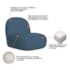 Kit 2 Poltronas Decorativas Amsterdã Linho Azul Royal