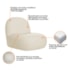 Kit 2 Poltronas Decorativas Amsterdã Linho Bege